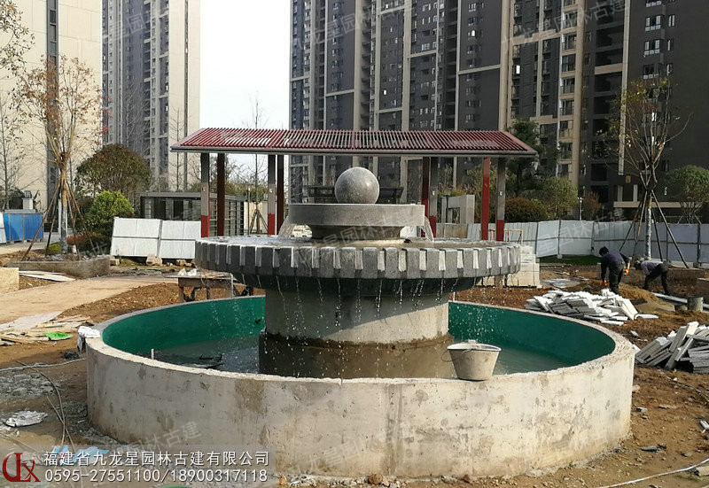 石雕風(fēng)水球噴泉