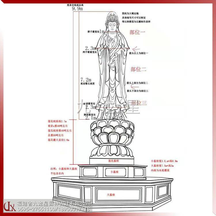 9.9米石雕觀音設(shè)計(jì)圖